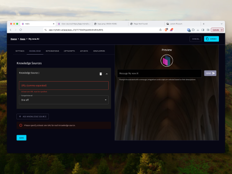 Adding knowledge to your Helix App
