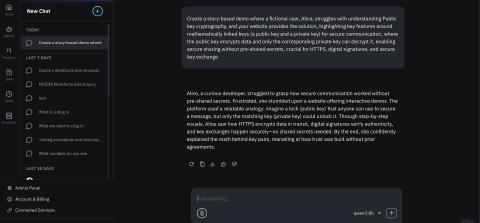 Helix chat interface showing model selection and conversation